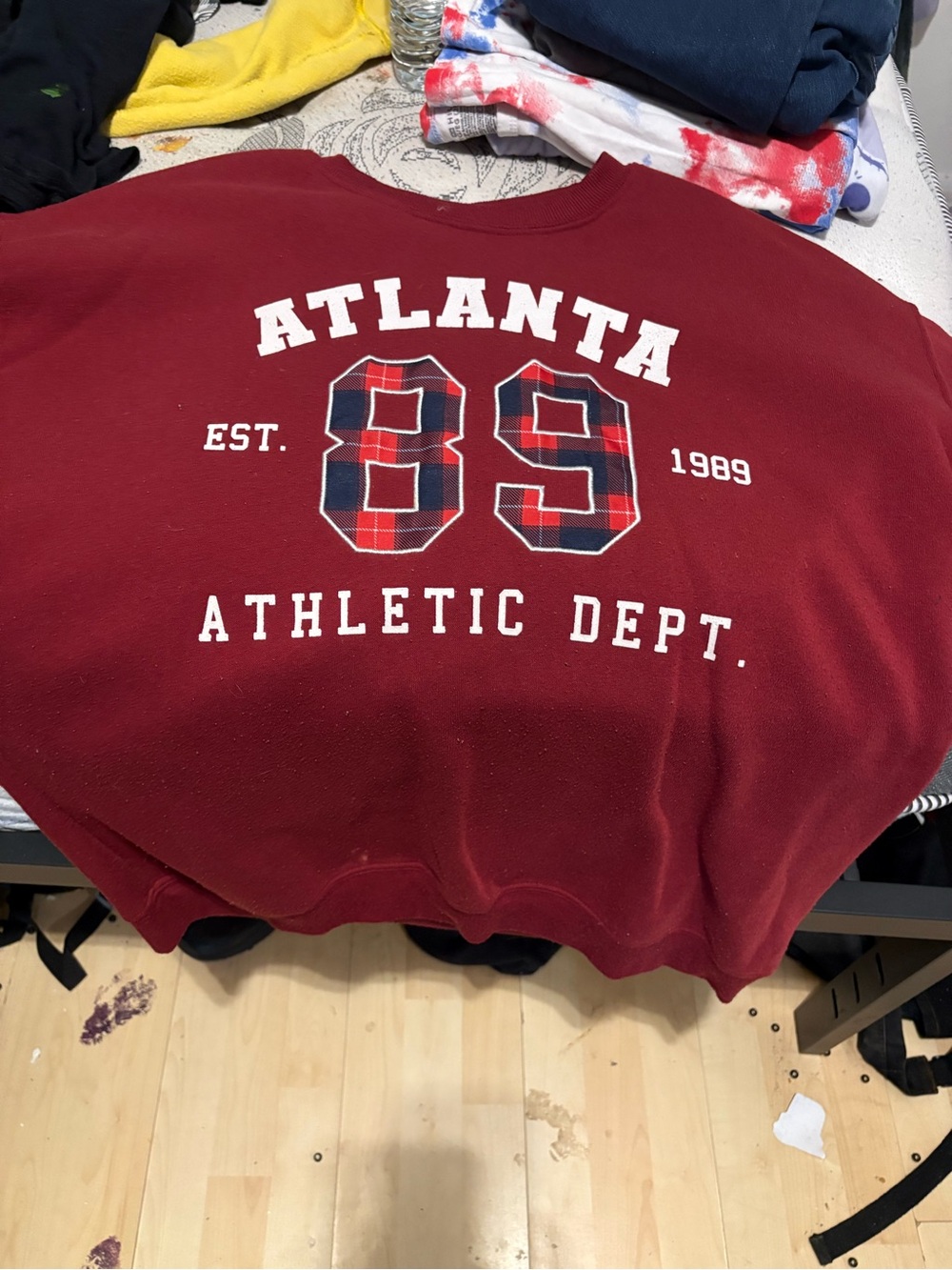 Atlanta Athletic Dept. Women's Crewneck Sweatshirt - Burgundy